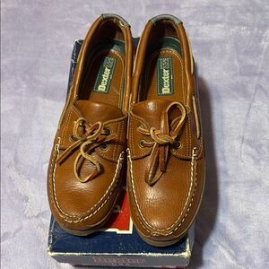 Dexter Newport Brown Leather Boat Shoes Size 9.5